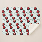 Couverture Sherpa Cerises Rouges (Devant (Horizontal))