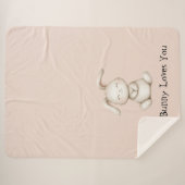 Couverture Sherpa Certain Lapin T'aime (Devant (Horizontal))