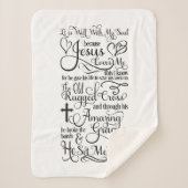 Couverture Sherpa C'Est Bien Avec Mon Âme Parce Que Jésus M'Aime (Devant)