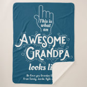 Couverture Sherpa C'Est Ce Qu'Un Superbe Grand-Père Ressemble À Bleu (Devant)