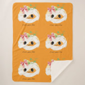 Couverture Sherpa C'est moi ton Boo Cosy Fall Citrouille Sherpa Blan (Devant)