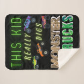 Couverture Sherpa Cet Enfant A Vraiment Digéré Des Camions Monster (Devant (Horizontal))