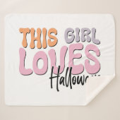 Couverture Sherpa Cette fille adore Halloween (Devant (Horizontal))