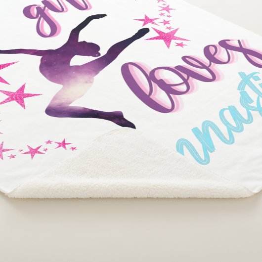 Couverture Sherpa Cette Fille Aime La Gymnastique Étoiles Leap (3/4)