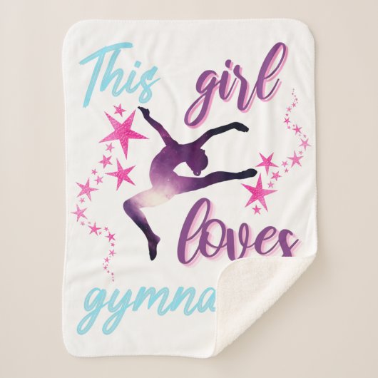 Couverture Sherpa Cette Fille Aime Les Étoiles De Gymnastique Sauten (Devant)