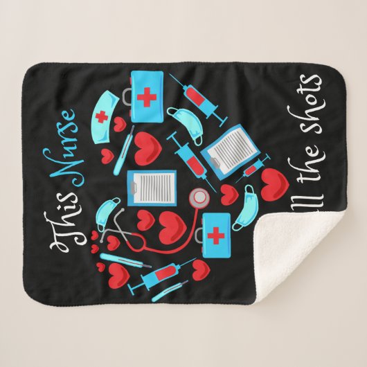 Couverture Sherpa Cette Infirmière Appelle Toutes Les Chaussures (Devant (Horizontal))