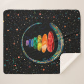 Couverture Sherpa Chakras Zen Stones et Enso circle (Devant (Horizontal))