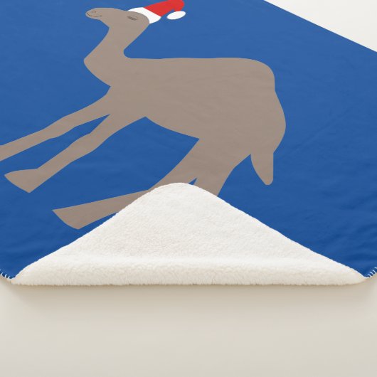Couverture Sherpa Chameau de Noël mignon (3/4)
