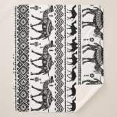 Couverture Sherpa Chameaux décoratifs Design Motif sans soudure (Devant)