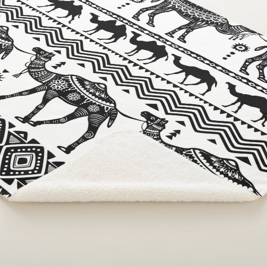Couverture Sherpa Chameaux décoratifs Design Motif sans soudure (3/4)