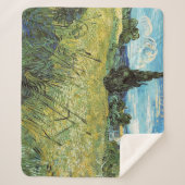 Couverture Sherpa Champ de blé vert Vincent van Gogh (Devant)