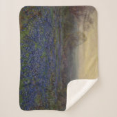 Couverture Sherpa Champ de fleurs de bleuets (paysage rural) (Devant)