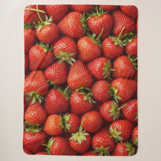 Couverture Sherpa Champ de Fraises Frais de la Ferme (Devant)