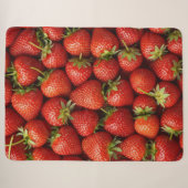 Couverture Sherpa Champ de Fraises Frais de la Ferme (Devant (Horizontal))