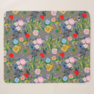 Couverture Sherpa Champ noir rose souple | ROSE