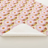 Couverture Sherpa Champ rose des marguerites (3/4)