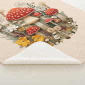 Couverture Sherpa Champignon et Fleur sauvage Sherpa Blanket (3/4)