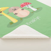 Couverture Sherpa Champignon mignon et kawaii (3/4)