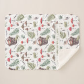 Couverture Sherpa Champignons d'automne mignons | Illustrations d'aq (Devant (Horizontal))