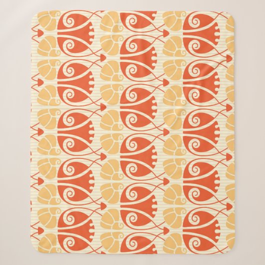 Couverture Sherpa Champignons de style moderne : Motif tendance (Devant)