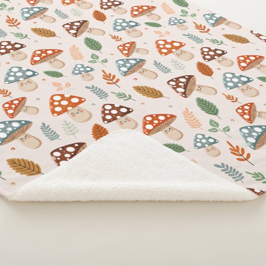 Couverture Sherpa Champignons, Feuillage d'automne, Nature Patten (3/4)