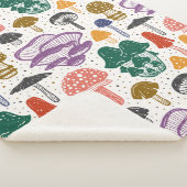 Couverture Sherpa Champignons forestiers. Motif, texture, sac (3/4)