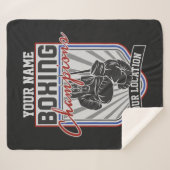 Couverture Sherpa Champions de boxe personnalisés Boxer Fitness Gym (Devant (Horizontal))