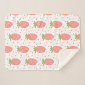 Couverture Sherpa Champs de fraises (Devant (Horizontal))