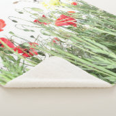 Couverture Sherpa Champs de pavot fleurs Soleil Nature fleurs Coeur (3/4)