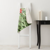 Couverture Sherpa Champs de pavot fleurs Soleil Nature fleurs Coeur (En situation)