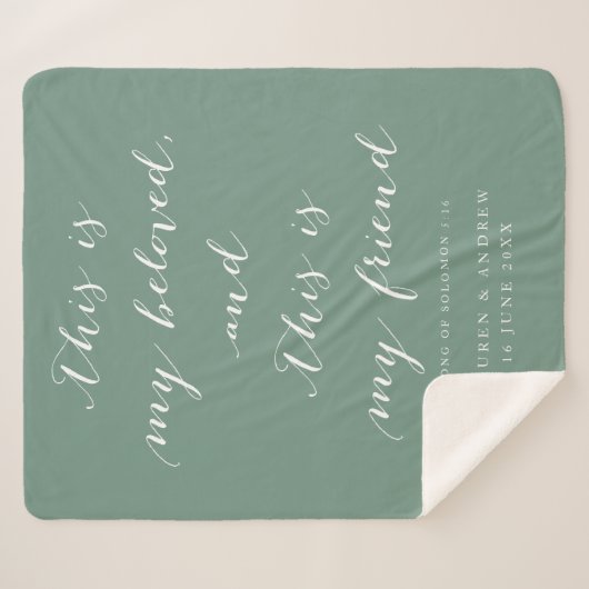 Couverture Sherpa Chanson d'Écriture bien-aimée de Salomon Mariage C (Devant (Horizontal))