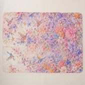 Couverture Sherpa Chants d'oiseaux parmi les fleurs (Devant (Horizontal))