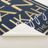 Couverture Sherpa Chanukah Happy Gold Sherpa Blanket/Moyen (3/4)