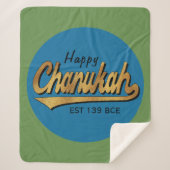 Couverture Sherpa Chanukah Retro Sherpa Hanoukka Blanche/Moyen (Devant)