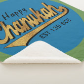 Couverture Sherpa Chanukah Retro Sherpa Hanoukka Blanche/Moyen (3/4)