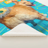 Couverture Sherpa Chapeau d'anniversaire Corgi Butt (3/4)