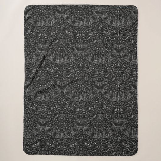 Couverture Sherpa Charcoal Mandala Sherpa Blanket (Devant)