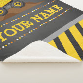 Couverture Sherpa Chariot de vidange de construction Nom du monogram (3/4)