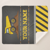 Couverture Sherpa Chariot de vidange de construction Nom du monogram (Devant (Horizontal))