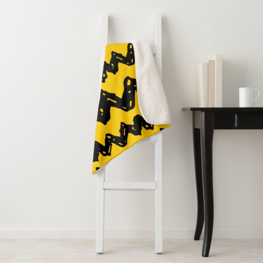 Couverture Sherpa Charlie Brown Zig Zag Motif (En situation)