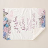 Couverture Sherpa Charme parisien Bleu & Rose Mère de la Salle (Devant (Horizontal))