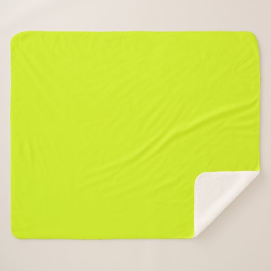 Couverture Sherpa Chartreuse jaune (Devant (Horizontal))
