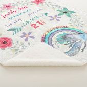 Couverture Sherpa Chase Rainbows Baby Girl Stats Aquarelle Sirène (3/4)