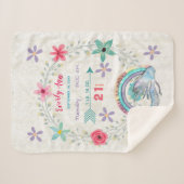 Couverture Sherpa Chase Rainbows Baby Girl Stats Aquarelle Sirène (Devant (Horizontal))