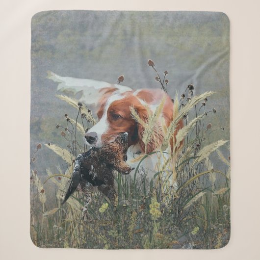Couverture Sherpa Chasse avec Epagneul Breton (Devant)