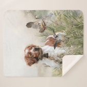 Couverture Sherpa Chasse avec un chien breton, Art (Devant (Horizontal))