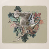 Couverture Sherpa Chasser avec un Weimaraner, "Grey Ghost" (Devant (Horizontal))