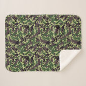 Couverture Sherpa Chasseurs Motif Camo Vert (Devant (Horizontal))