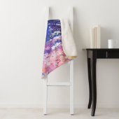 Couverture Sherpa Chat Abstrait cosmique Dreamscape (En situation)