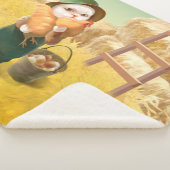 Couverture Sherpa Chat adorable avec Hen à la ferme (3/4)